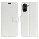 For OnePlus Nord CE5 / Ace 5 Racing Litchi Texture Horizontal Flip Leather Phone Case with Holder(White) - 1