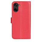 For OnePlus Nord CE5 / Ace 5 Racing Litchi Texture Horizontal Flip Leather Phone Case with Holder(Red) - 3