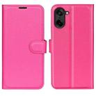For OnePlus Nord CE5 / Ace 5 Racing Litchi Texture Horizontal Flip Leather Phone Case with Holder(Rose Red) - 1