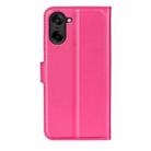 For OnePlus Nord CE5 / Ace 5 Racing Litchi Texture Horizontal Flip Leather Phone Case with Holder(Rose Red) - 3