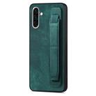 For Samsung Galaxy A56 5G Retro Wristband Holder Leather Back Phone Case(Green) - 1