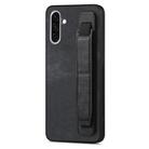 For Samsung Galaxy A56 5G Retro Wristband Holder Leather Back Phone Case(Black) - 1