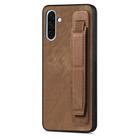 For Samsung Galaxy A56 5G Retro Wristband Holder Leather Back Phone Case(Brown) - 1