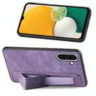 For Samsung Galaxy A56 5G Retro Wristband Holder Leather Back Phone Case(Purple) - 3