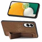 For Samsung Galaxy S25 Edge 5G Retro Wristband Holder Leather Back Phone Case(Brown) - 2