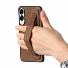 For Samsung Galaxy S25 Edge 5G Retro Wristband Holder Leather Back Phone Case(Brown) - 3
