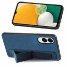 For Samsung Galaxy S25 Edge 5G Retro Wristband Holder Leather Back Phone Case(Blue) - 2