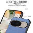 For Google Pixel 9 / 9 Pro Twill Fabric Leather Skin Back Phone Case(Blue) - 3