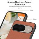 For Google Pixel 9 / 9 Pro Twill Fabric Leather Skin Back Phone Case(Brown) - 3