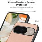 For Google Pixel 9 / 9 Pro Twill Fabric Leather Skin Back Phone Case(Pink) - 3