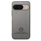 For Google Pixel 9 / 9 Pro Twill Fabric Leather Skin Back Phone Case(Gray) - 2