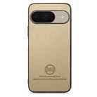 For Google Pixel 9 / 9 Pro Twill Fabric Leather Skin Back Phone Case(Khaki) - 2