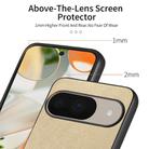 For Google Pixel 9 / 9 Pro Twill Fabric Leather Skin Back Phone Case(Khaki) - 3