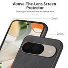 For Google Pixel 9 / 9 Pro Twill Fabric Leather Skin Back Phone Case(Black) - 3
