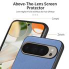 For Google Pixel 9 Pro XL Twill Fabric Leather Skin Back Phone Case(Blue) - 3