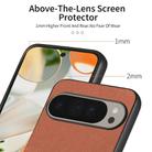 For Google Pixel 9 Pro XL Twill Fabric Leather Skin Back Phone Case(Brown) - 3