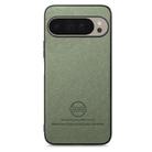 For Google Pixel 9 Pro XL Twill Fabric Leather Skin Back Phone Case(Green) - 2