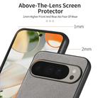 For Google Pixel 9 Pro XL Twill Fabric Leather Skin Back Phone Case(Gray) - 3