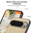 For Google Pixel 9 Pro XL Twill Fabric Leather Skin Back Phone Case(Khaki) - 3