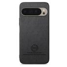 For Google Pixel 9 Pro XL Twill Fabric Leather Skin Back Phone Case(Black) - 2