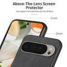 For Google Pixel 9 Pro XL Twill Fabric Leather Skin Back Phone Case(Black) - 3