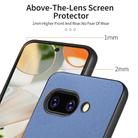 For Google Pixel 9a Twill Fabric Leather Skin Back Phone Case(Blue) - 3