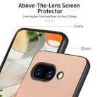 For Google Pixel 9a Twill Fabric Leather Skin Back Phone Case(Pink) - 3