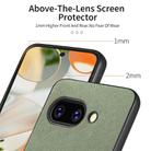 For Google Pixel 9a Twill Fabric Leather Skin Back Phone Case(Green) - 3