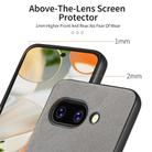 For Google Pixel 9a Twill Fabric Leather Skin Back Phone Case(Gray) - 3