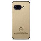 For Google Pixel 9a Twill Fabric Leather Skin Back Phone Case(Khaki) - 2