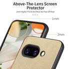 For Google Pixel 9a Twill Fabric Leather Skin Back Phone Case(Khaki) - 3