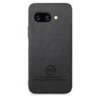 For Google Pixel 9a Twill Fabric Leather Skin Back Phone Case(Black) - 2