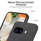 For Google Pixel 9a Twill Fabric Leather Skin Back Phone Case(Black) - 3
