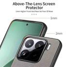 For Xiaomi 15 Twill Fabric Leather Skin Back Phone Case(Gray) - 3