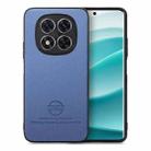 For Redmi 14C Twill Fabric Leather Skin Back Phone Case(Blue) - 1
