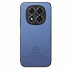For Redmi 14C Twill Fabric Leather Skin Back Phone Case(Blue) - 2