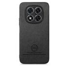 For Redmi 14C Twill Fabric Leather Skin Back Phone Case(Black) - 2