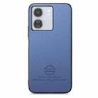For Redmi 13C Twill Fabric Leather Skin Back Phone Case(Blue) - 2