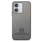 For Redmi 13C Twill Fabric Leather Skin Back Phone Case(Gray) - 2
