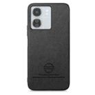 For Redmi 13C Twill Fabric Leather Skin Back Phone Case(Black) - 2