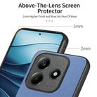 For Redmi Note 14 5G Twill Fabric Leather Skin Back Phone Case(Blue) - 3