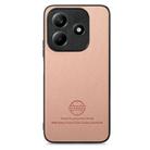 For Redmi Note 14 5G Twill Fabric Leather Skin Back Phone Case(Pink) - 2