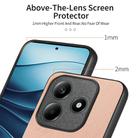 For Redmi Note 14 5G Twill Fabric Leather Skin Back Phone Case(Pink) - 3