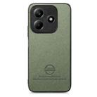 For Redmi Note 14 5G Twill Fabric Leather Skin Back Phone Case(Green) - 2