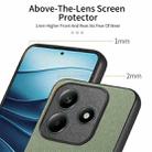For Redmi Note 14 5G Twill Fabric Leather Skin Back Phone Case(Green) - 3