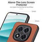 For Redmi Note 14 Pro+ 5G Twill Fabric Leather Skin Back Phone Case(Brown) - 3