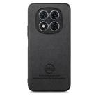 For Redmi Note 14 Pro+ 5G Twill Fabric Leather Skin Back Phone Case(Black) - 2
