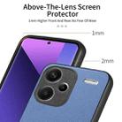 For Redmi Note 13 Pro+ Twill Fabric Leather Skin Back Phone Case(Blue) - 3