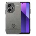 For Redmi Note 13 Pro+ Twill Fabric Leather Skin Back Phone Case(Gray) - 1