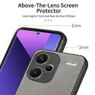 For Redmi Note 13 Pro+ Twill Fabric Leather Skin Back Phone Case(Gray) - 3